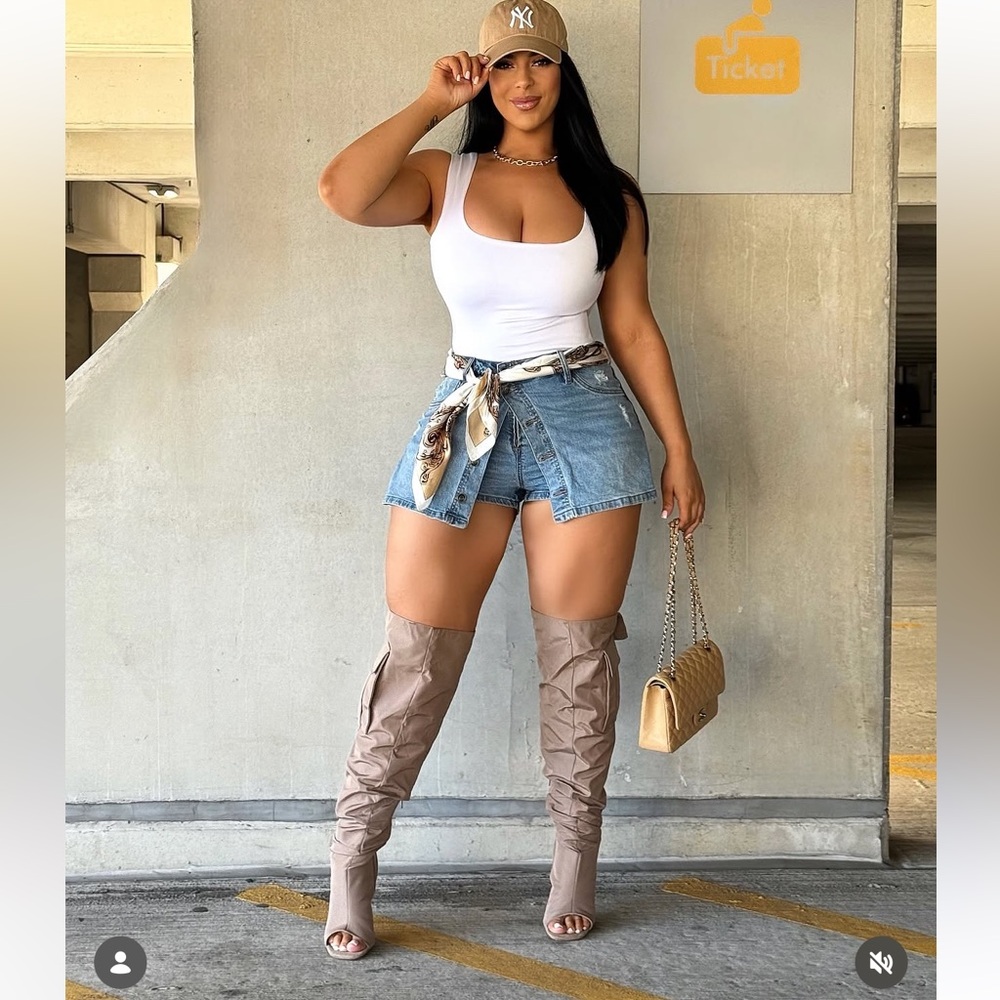 Denim Skort with stretch